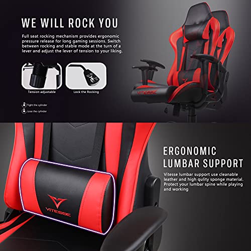 Purple Gaming Chair with Lumbar Support and Headrest K822