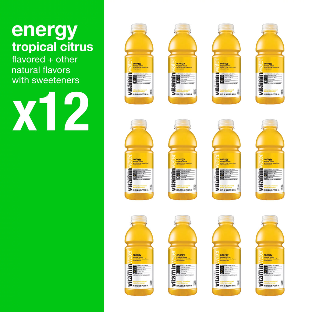 Tropical Citrus Vitaminwater, 20 Fl Oz, 12 Count Bottles L2189