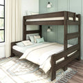 Barnwood Brown Twin XL Over Queen Platform Bunk Bed C13885