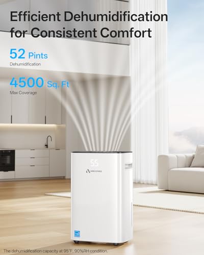 52 Pints Dehumidifier with Drain Hose J281046