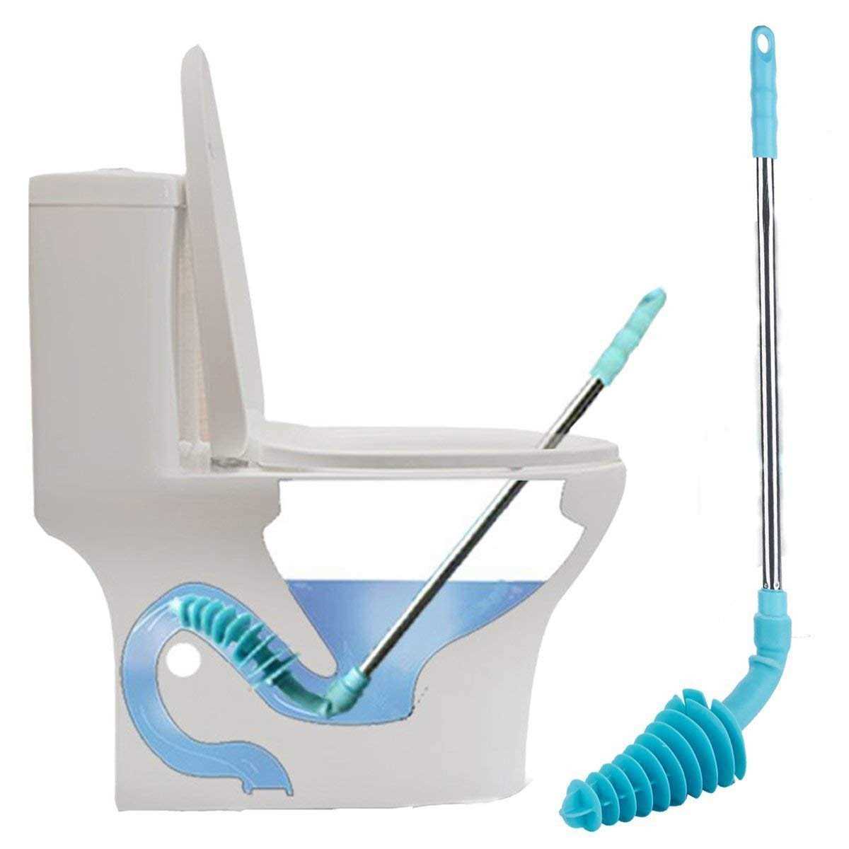 Toilet Plunger with Rubber Head Stainless Steel Handle O347