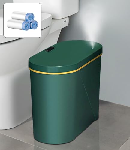 Green 4.2 Gallon Motion Sensor Trash Can R3558