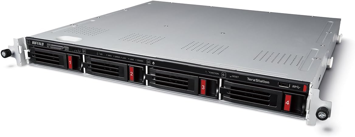 4-Bay Rackmount NAS 4TB (2x2TB) with HDD Hard Drives Included 2.5GBE J49424