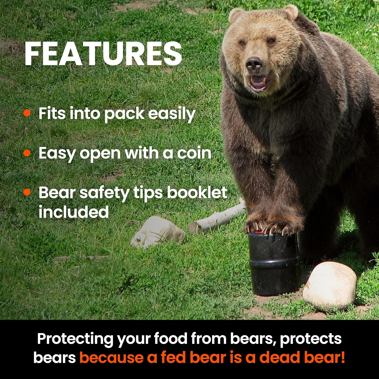 Bear Resistant Food Storage Container, 2 Gallons P26762