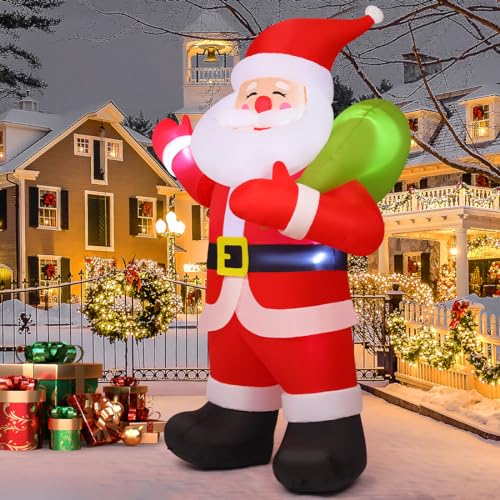 9 FT Animated Santa Inflatable with LEDs H57485
