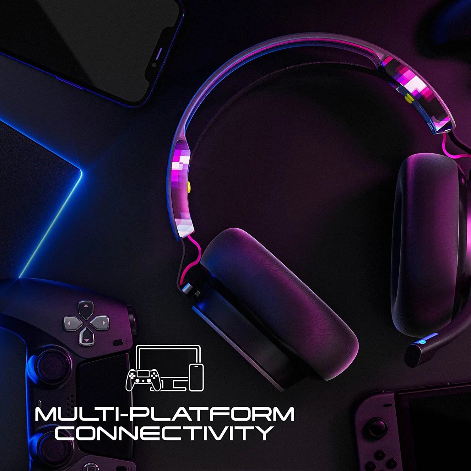 Black over-ear gaming headset V41620