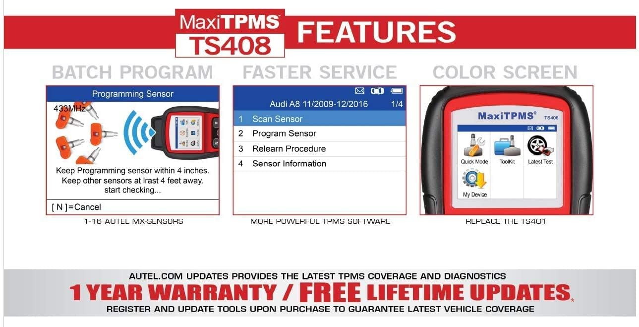 TPMS Diagnostic Relearn Tool with Tire Pressure Monitor Sensor Activation Q759873