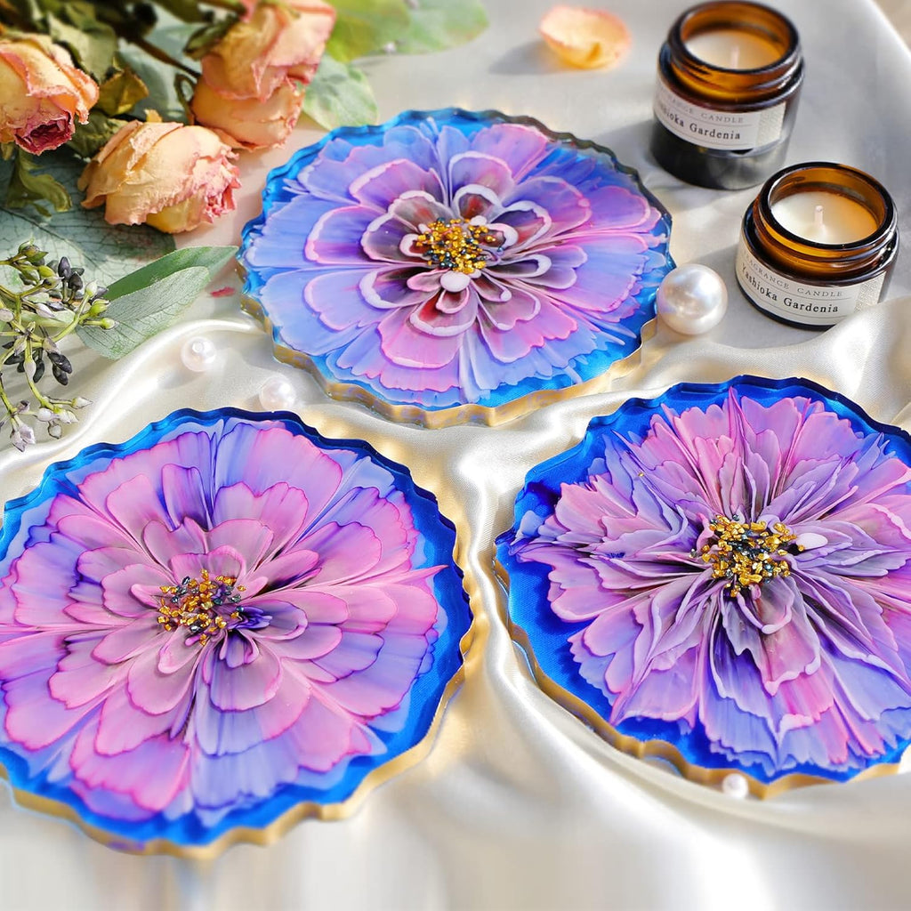 4 Pcs Silicone Coaster Molds S537