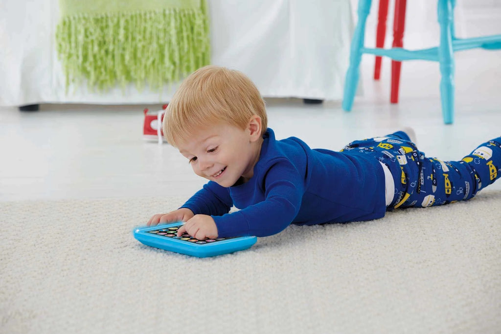 Blue Pretend Tablet Learning Toy with Lights and Music I784