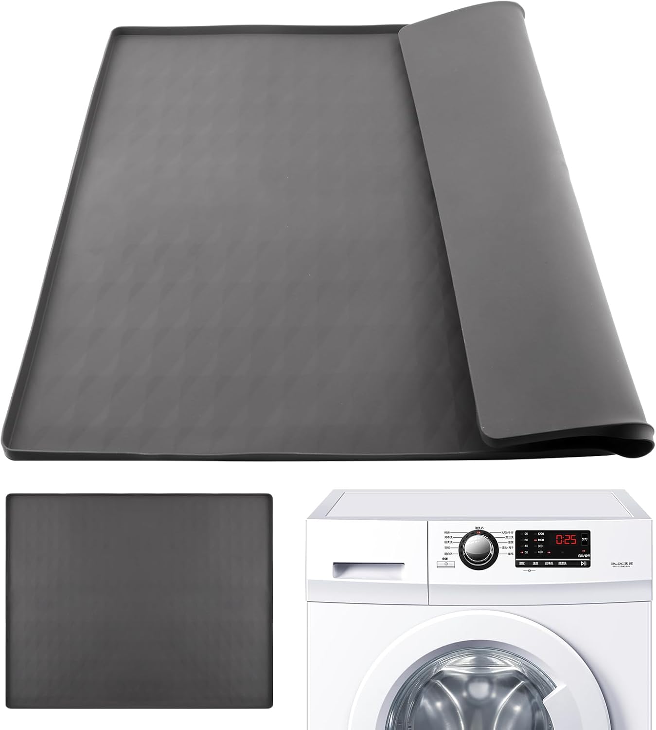 23.6'' x 19.7'' Silicone Non-slip Washer and Dryer Top Protector Mat Y187