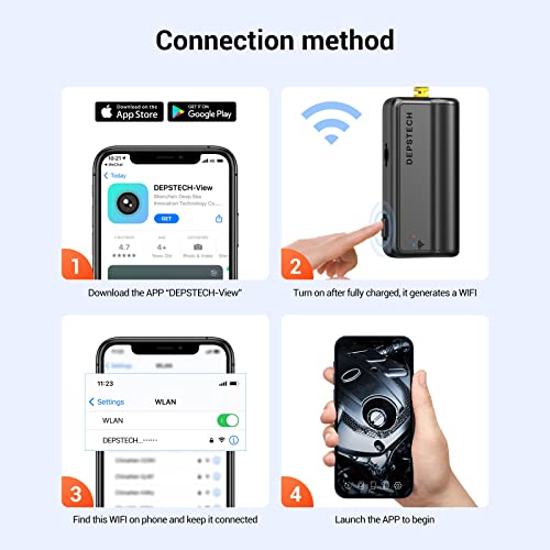 Yellow 5.0MP HD Wireless Endoscope Inspection Camera L85902