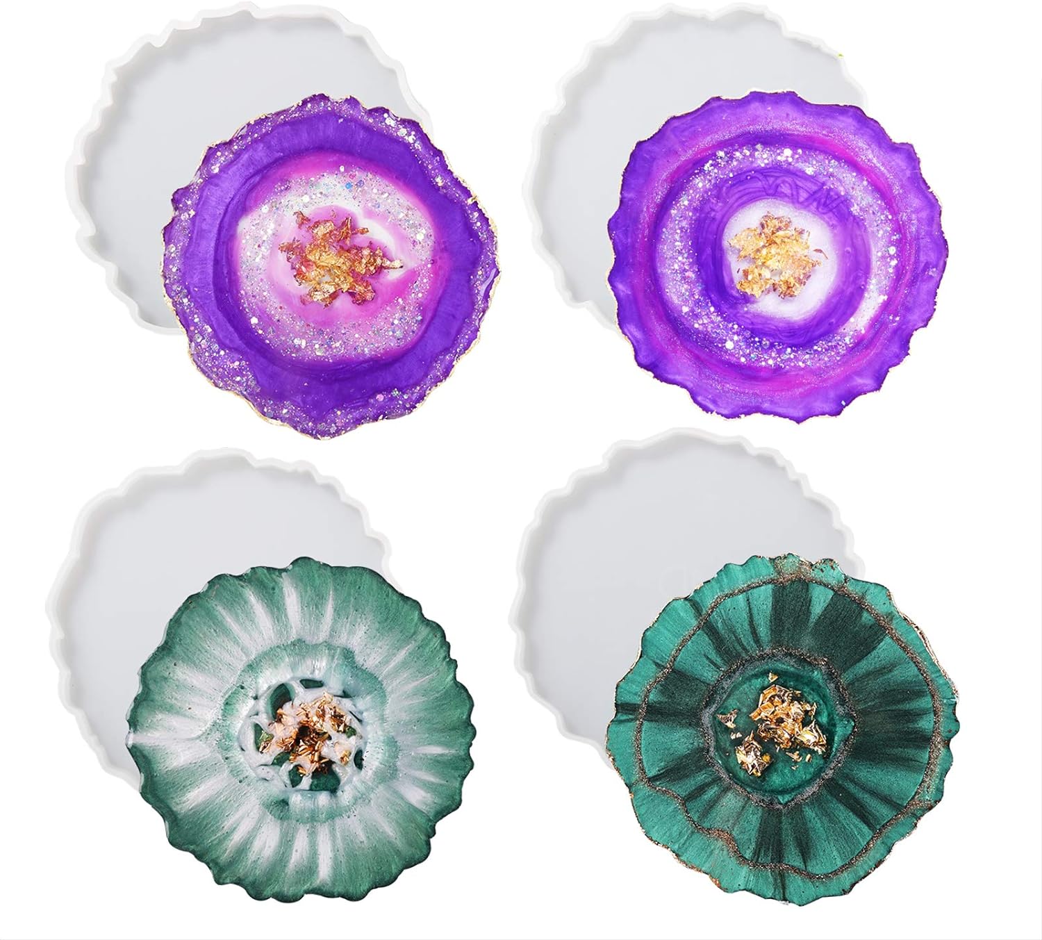 4 Pcs Silicone Coaster Molds S537
