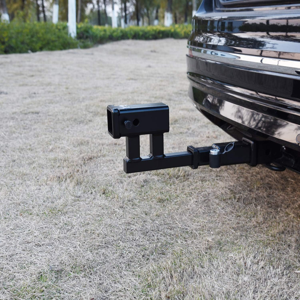 2" Receiver Trailer Hitch Extender Adapter, 4-1/4 inch Rise/Drop, 1-1/4 inch Solid Shank, 8-5/8" Extension Pack of 2 Z47860