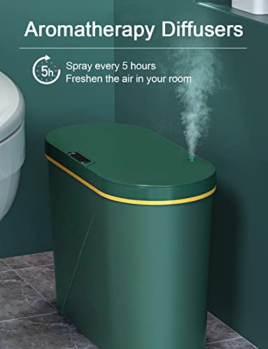 Green 4.2 Gallon Motion Sensor Trash Can R3558