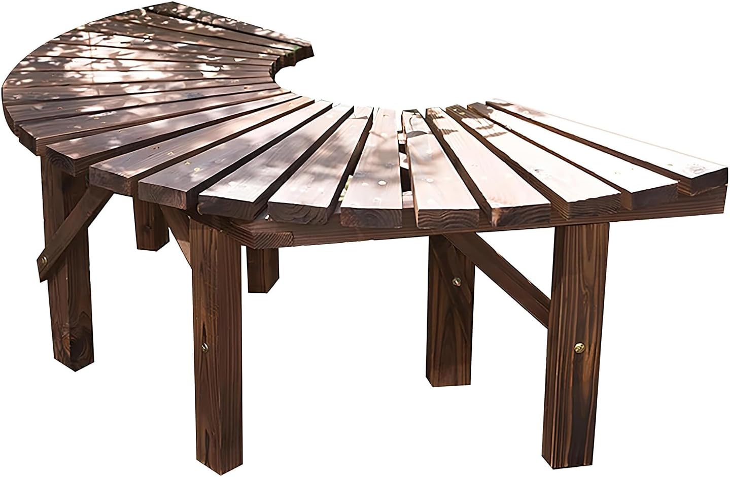 Wooden Outdoor Curved Bench D1803
