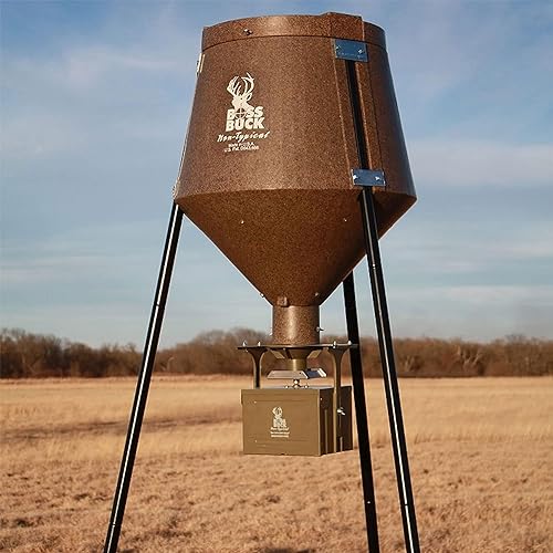 12 Volt High Torque Motor Automatic Hunting Game Feeder Conversion Kit with Timer Holder and Large Swing Door Slinger I8547