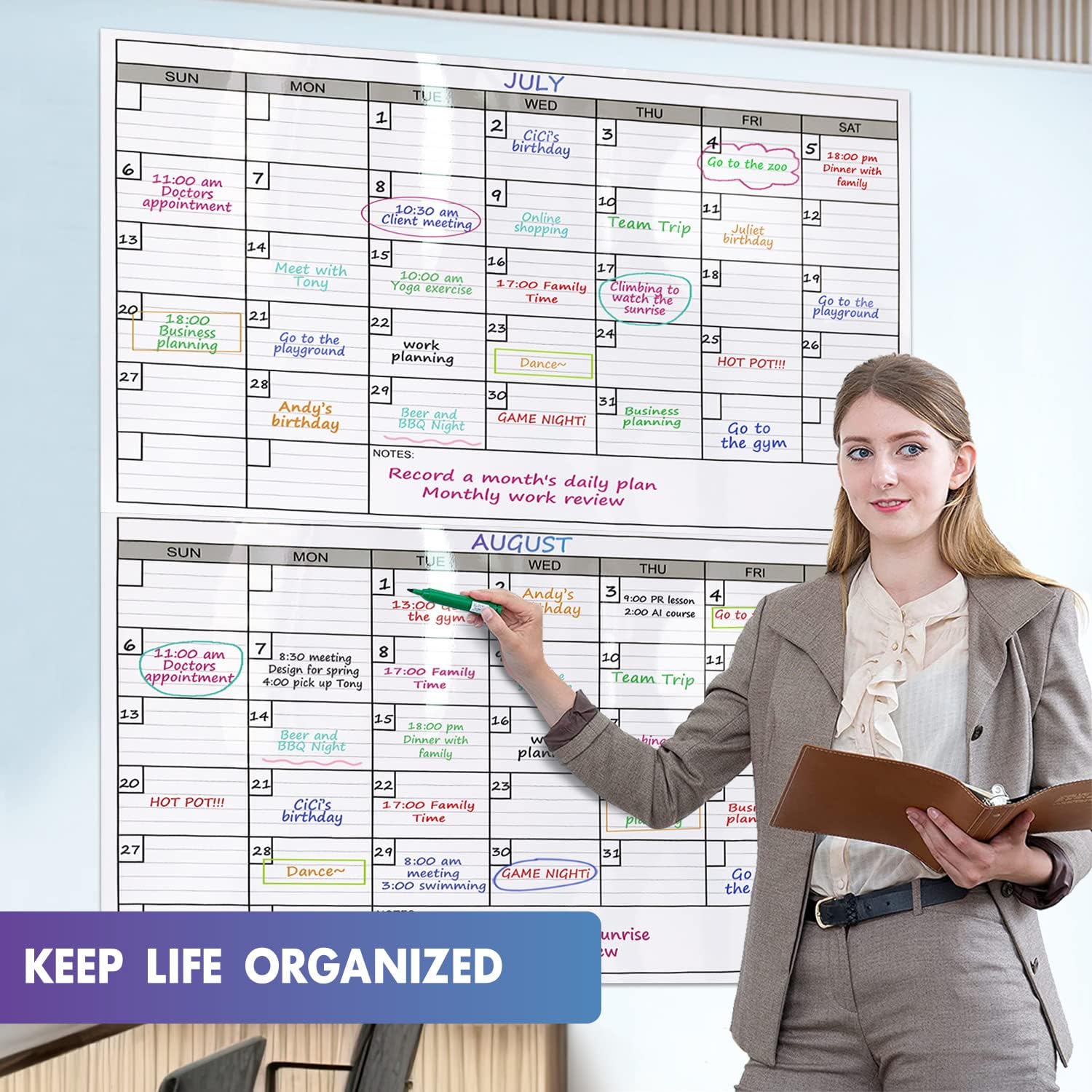 38" x 50" Laminated Wall Calendar K685025