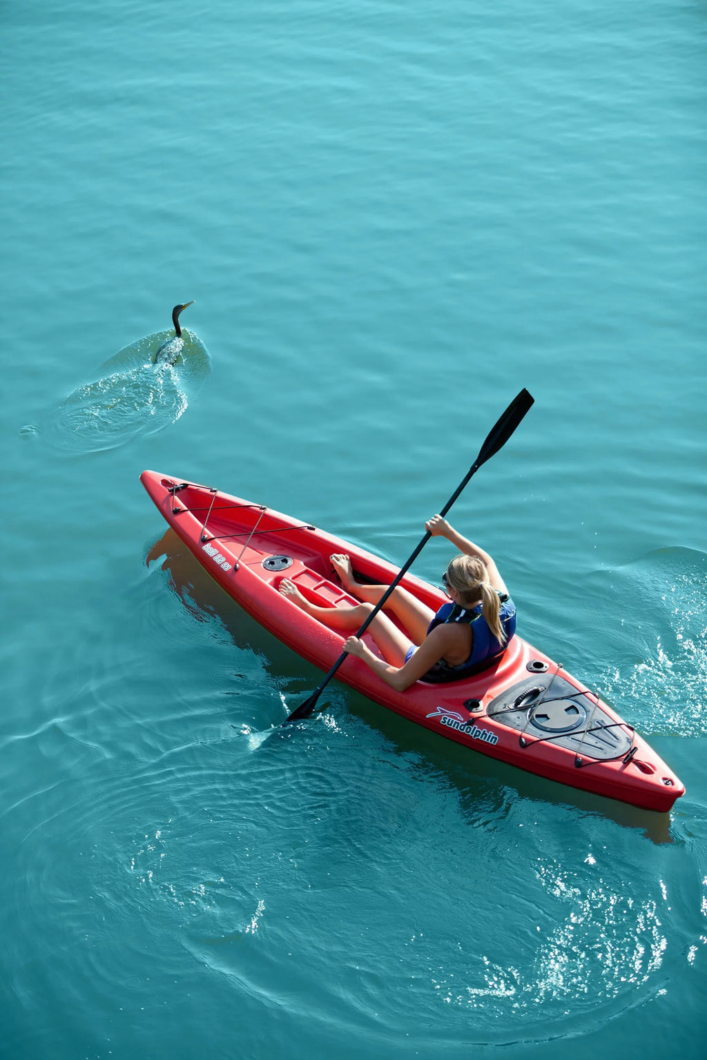 Red 12' Sit-On Recreational Kayak H9437