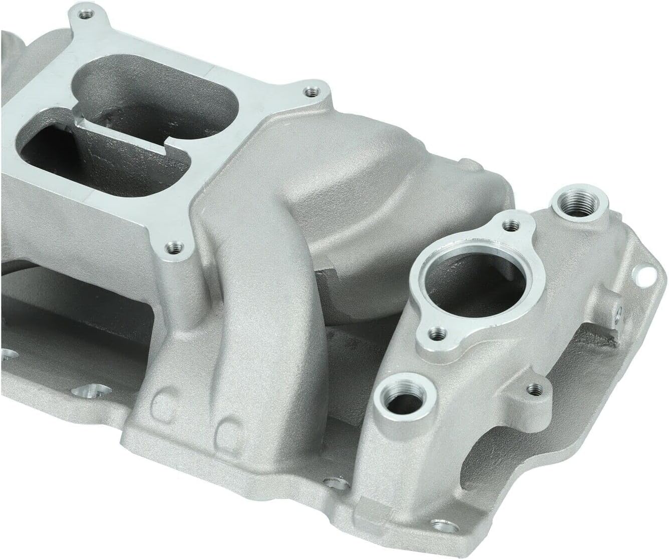 Satin Aluminum Dual Plane Intake for SBC 350 400 T2695