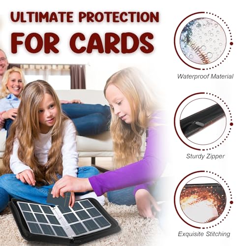 Baseball Card Binder with 50 Removable Sleeves I2701