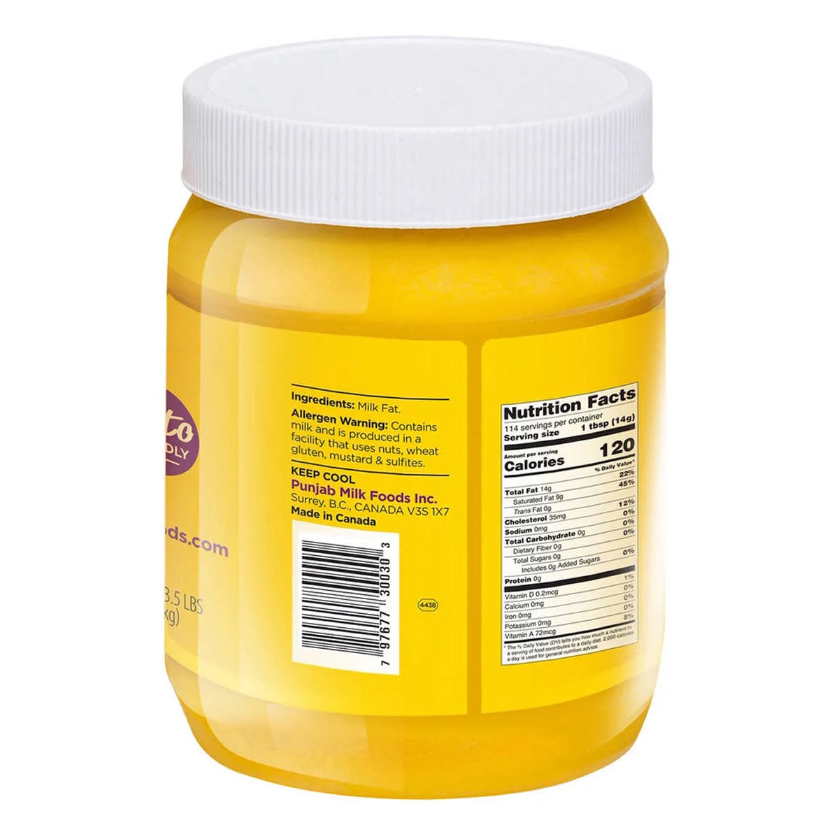 Pure Desi Ghee Clarified Butter, 3.5 lbs C68227