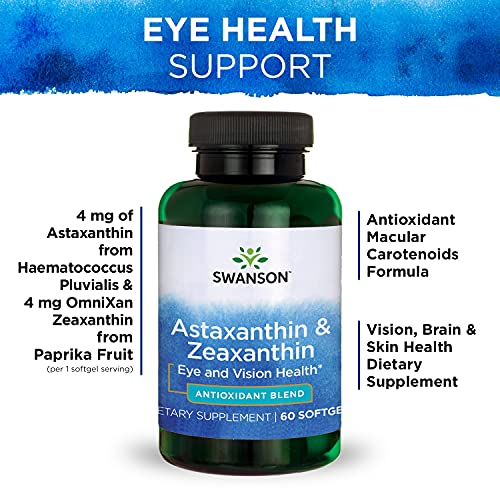 Astaxanthin & Zeaxanthin Supplement 60 Softgels P7733