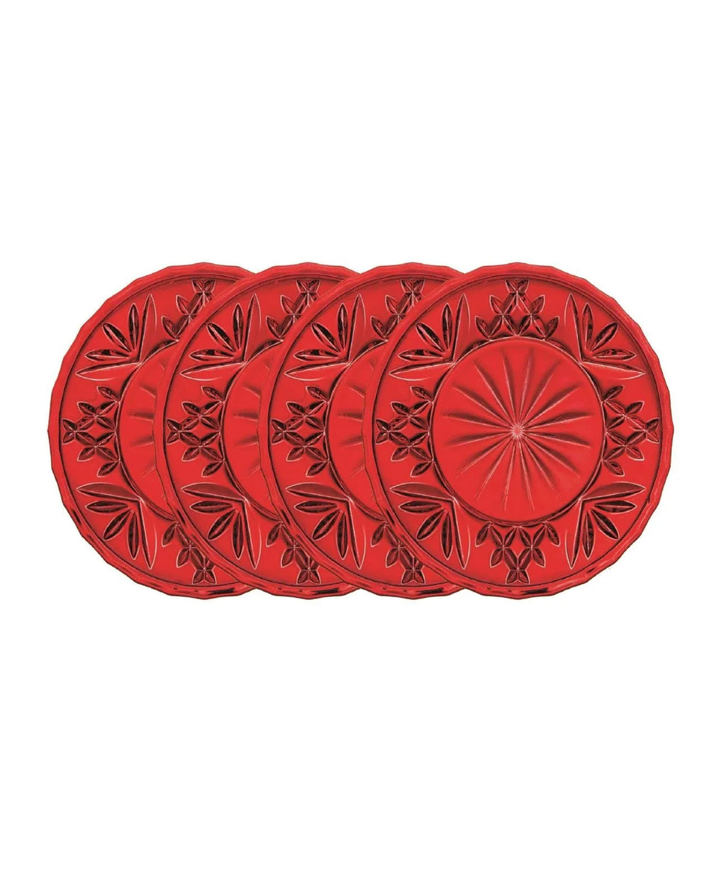 Red Coasters, Set of 4 V564