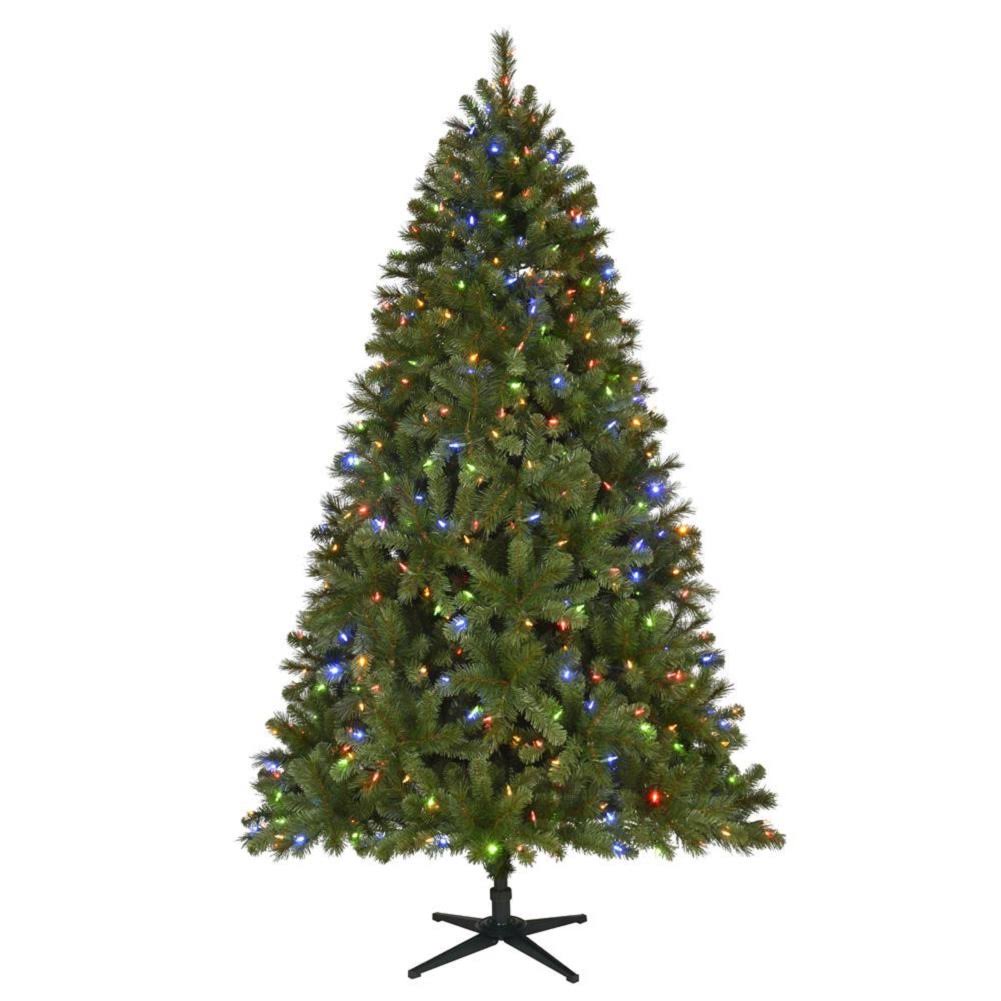 7.5 ft Pre-Lit LED Slim Artificial Christmas Tree C65603