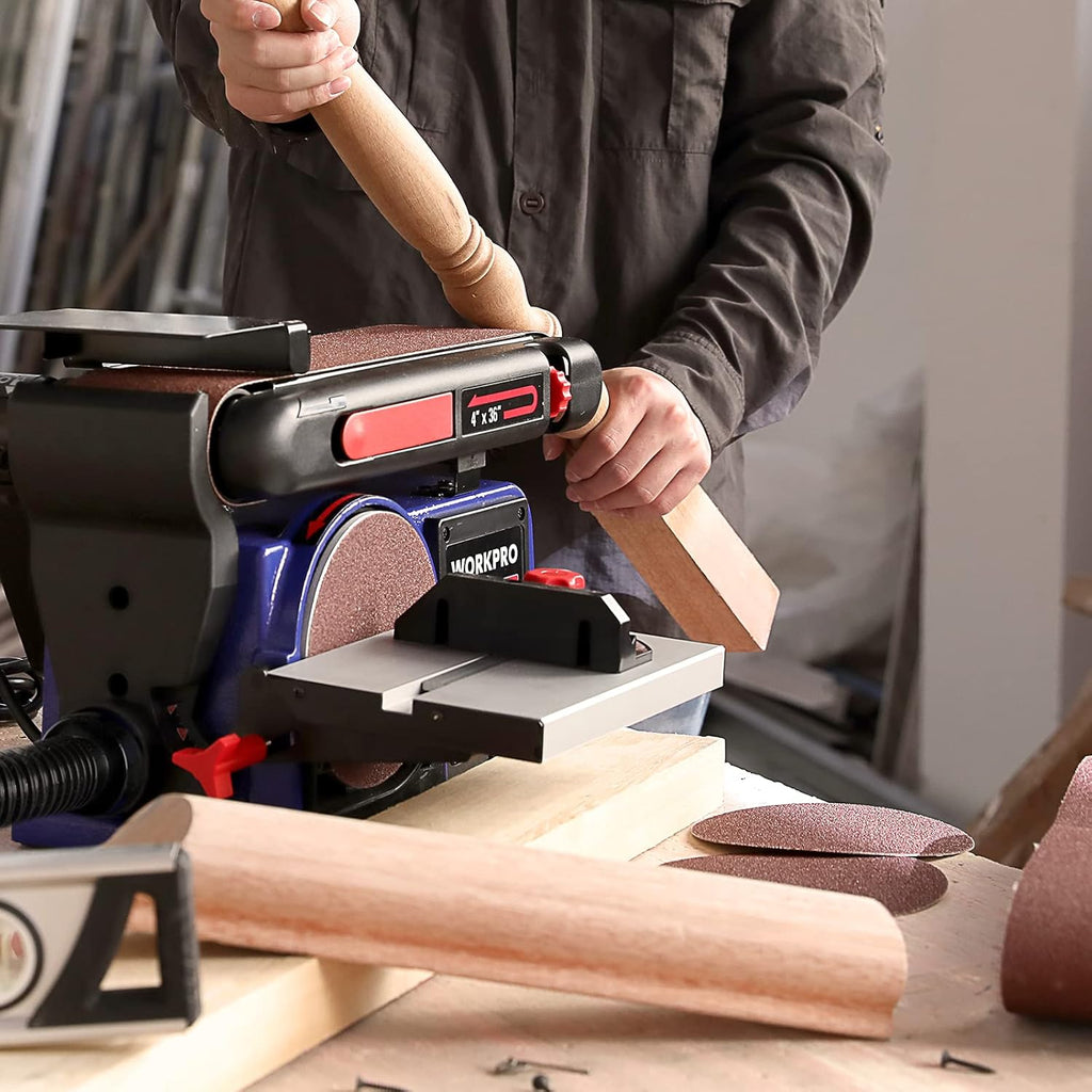 4 in. x 36 in. Belt & 6 in. Disc Sander with Cast Iron Base I91219