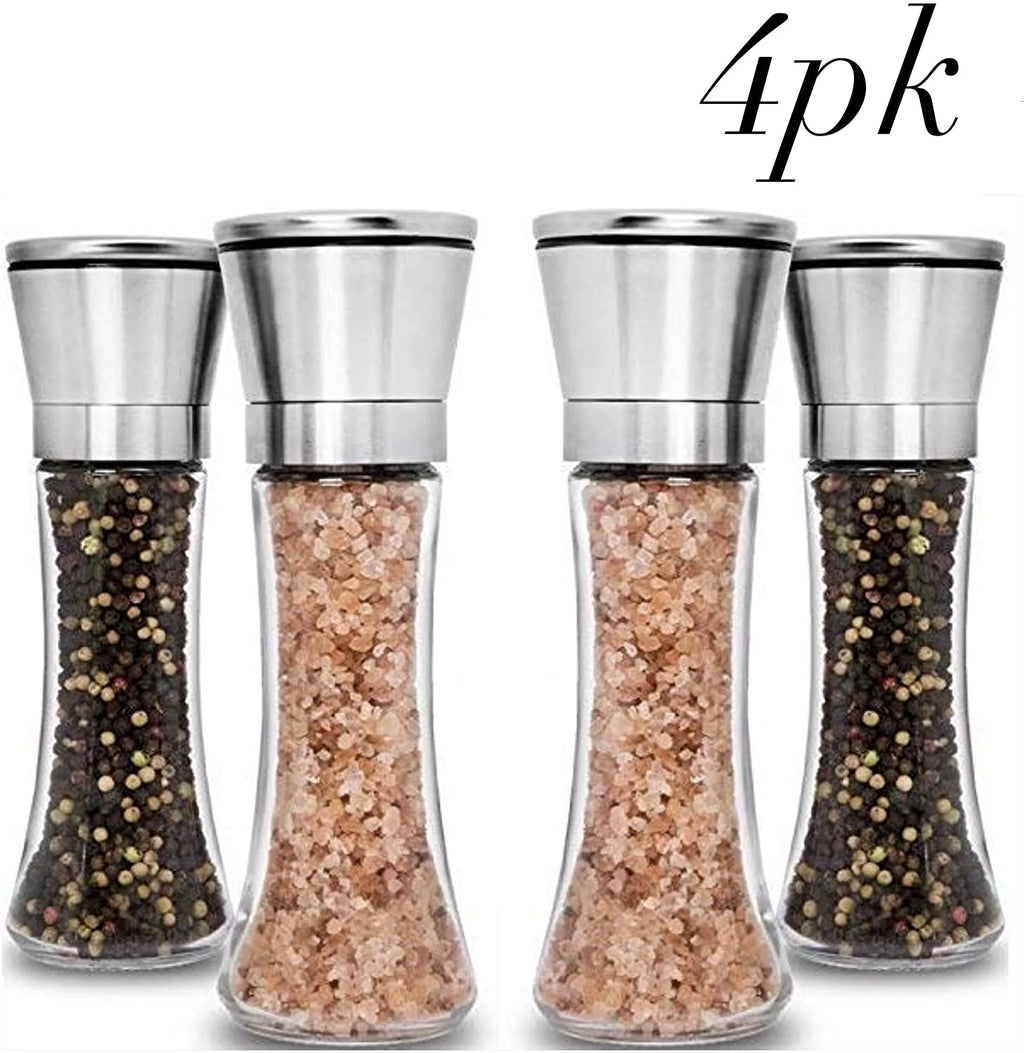 Stainless Steel Salt and Pepper Grinder Set, 4pk M917