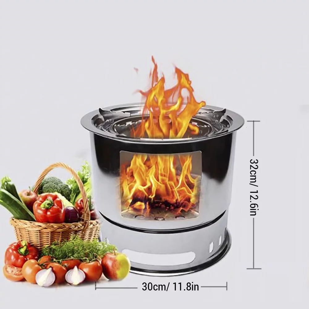 4 In 1 Camping Stove Portable Multi-functional Wood Stove I654