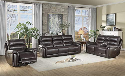 3-Piece Power Reclining Sofa Set, Brown R30905