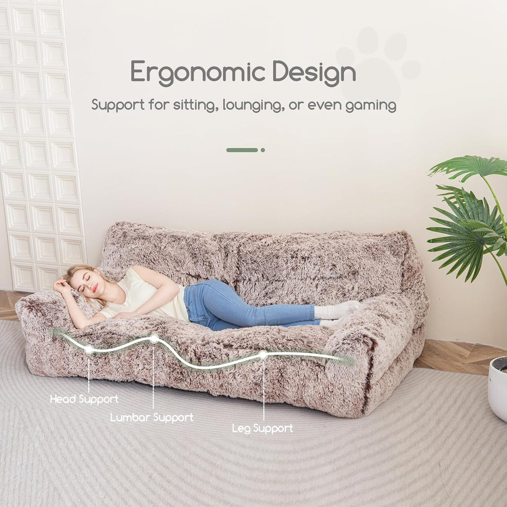 Giant Floor Sofa Couch with Foam Chunk Supportive Mat W870
