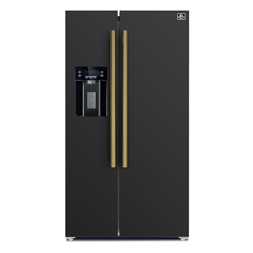 Stainless Steel 36 Inch Side-by-Side Refrigerator and Freezer with 20 Cubic Ft. Capacity D734