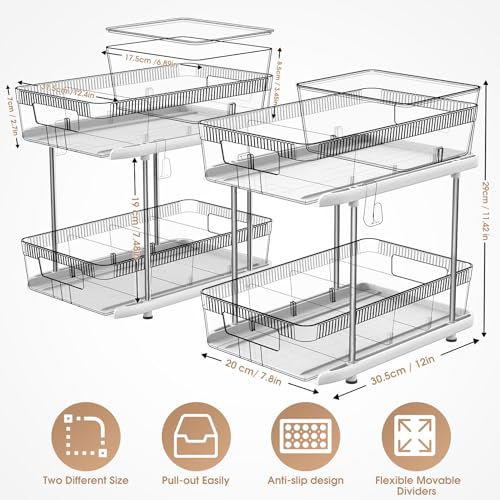 2 Tier Clear Acrylic Under Sink Organizer R4320