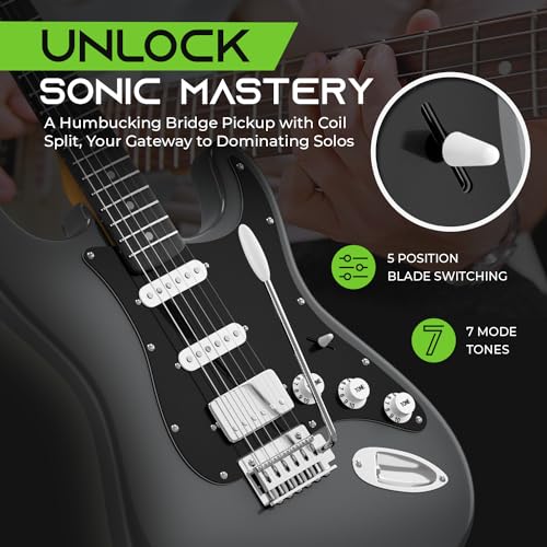 Metallic Gray 39in Full-Size Electric Guitar D64658
