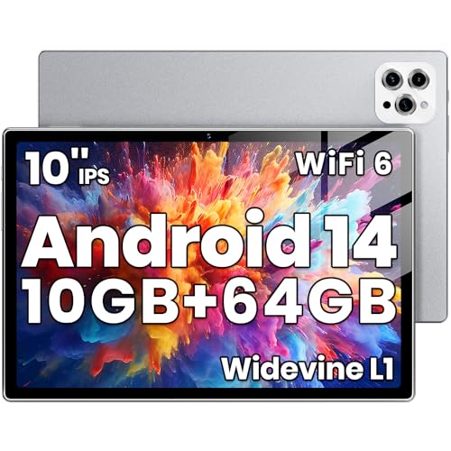 10 inch Android 14 Tablet Octa-Core 10GB RAM 64GB ROM 6000mAh Battery C743