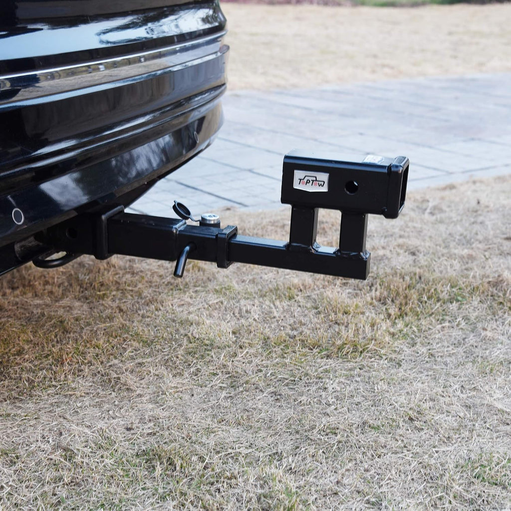 2" Receiver Trailer Hitch Extender Adapter, 4-1/4 inch Rise/Drop, 1-1/4 inch Solid Shank, 8-5/8" Extension Pack of 2 Z47860