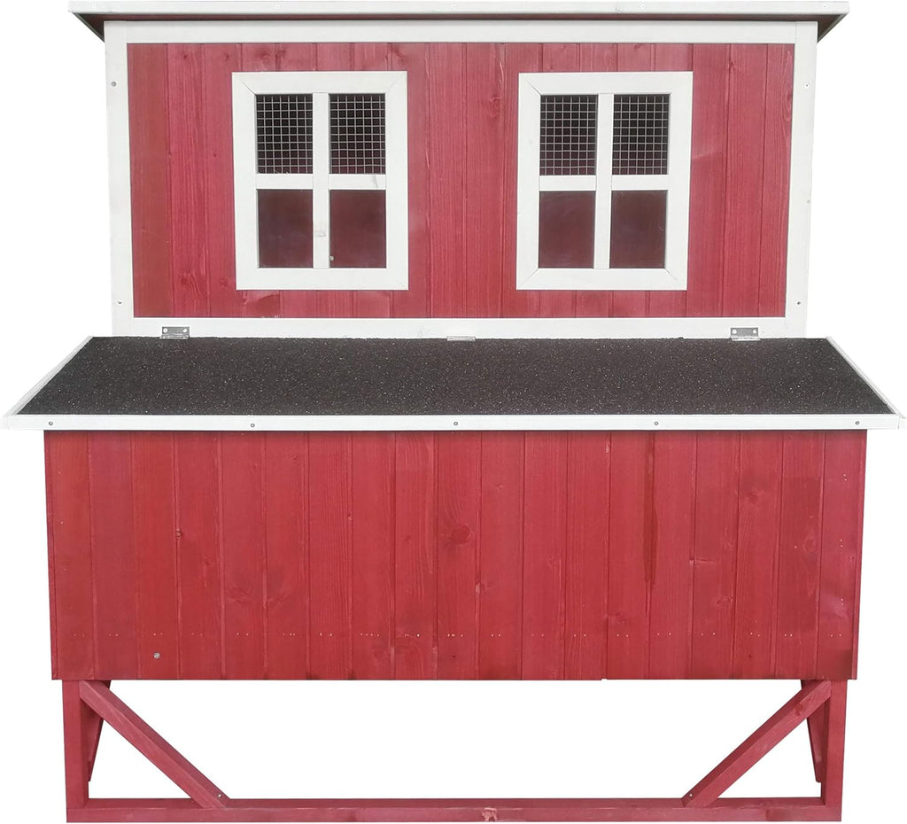 Large Wood Chicken Coop with 4 Nesting Box S171930