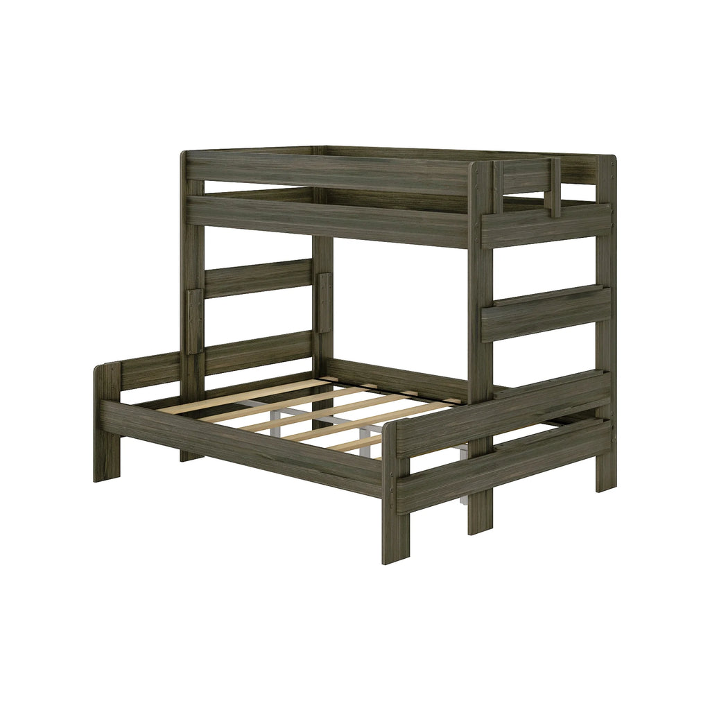Barnwood Brown Twin XL Over Queen Platform Bunk Bed C13885