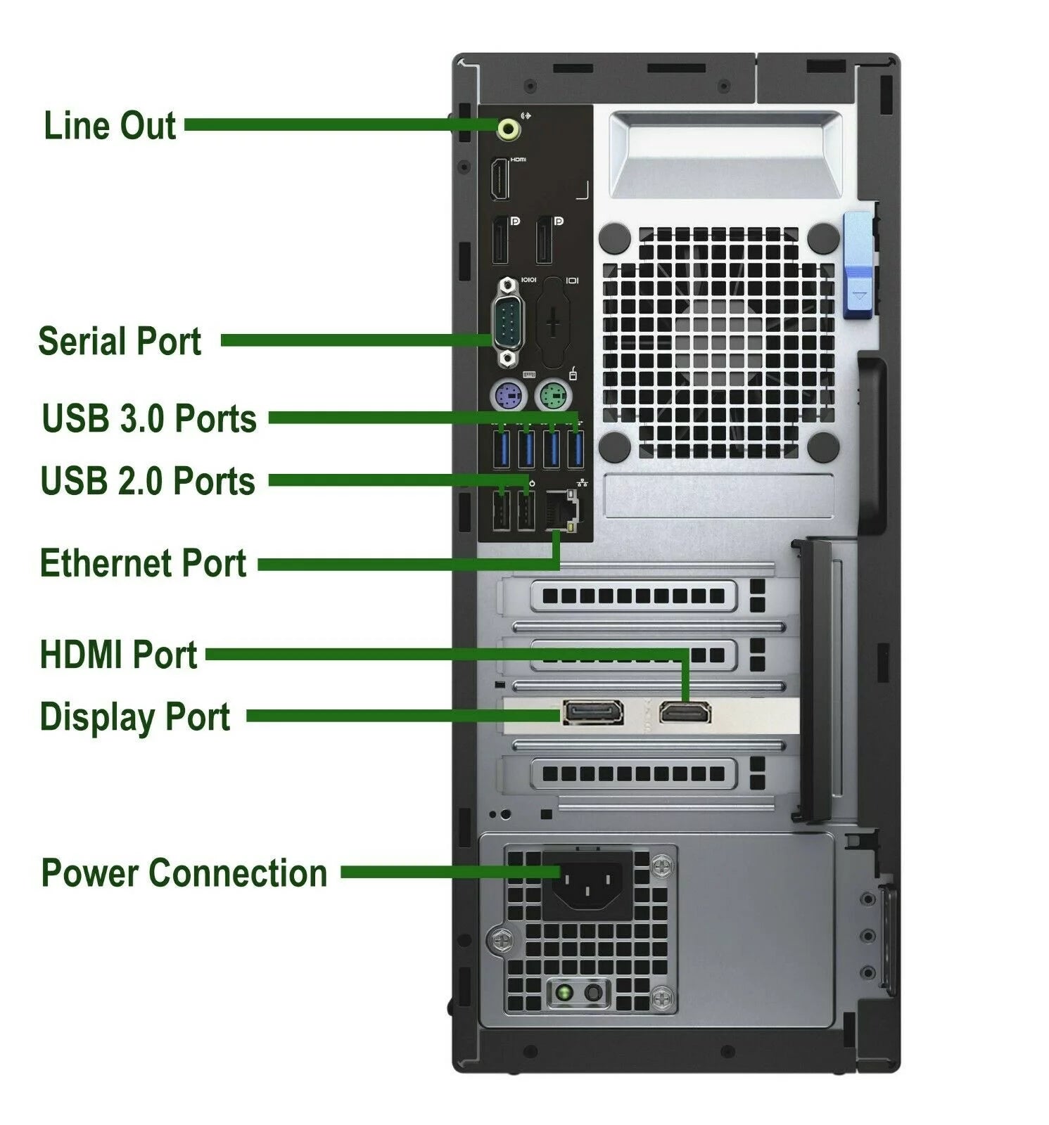 Dell Gaming Tower Desktop PC, Intel Core i5 6th Gen, 16GB DDR4 Ram, 256GB SSD + 2TB HDD, NVIDIA GT 1030 DDR5, WiFi, RGB Keyboard & Mouse, Windows 10 Pro Refurbished T486513
