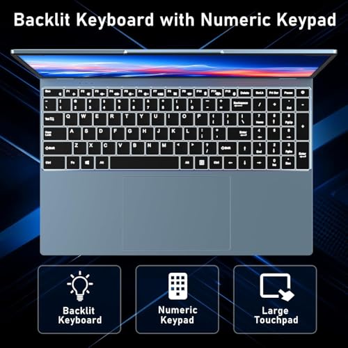 16 Inch Gaming Laptop, 32GB RAM 1TB SSD, Backlit Keyboard L11859