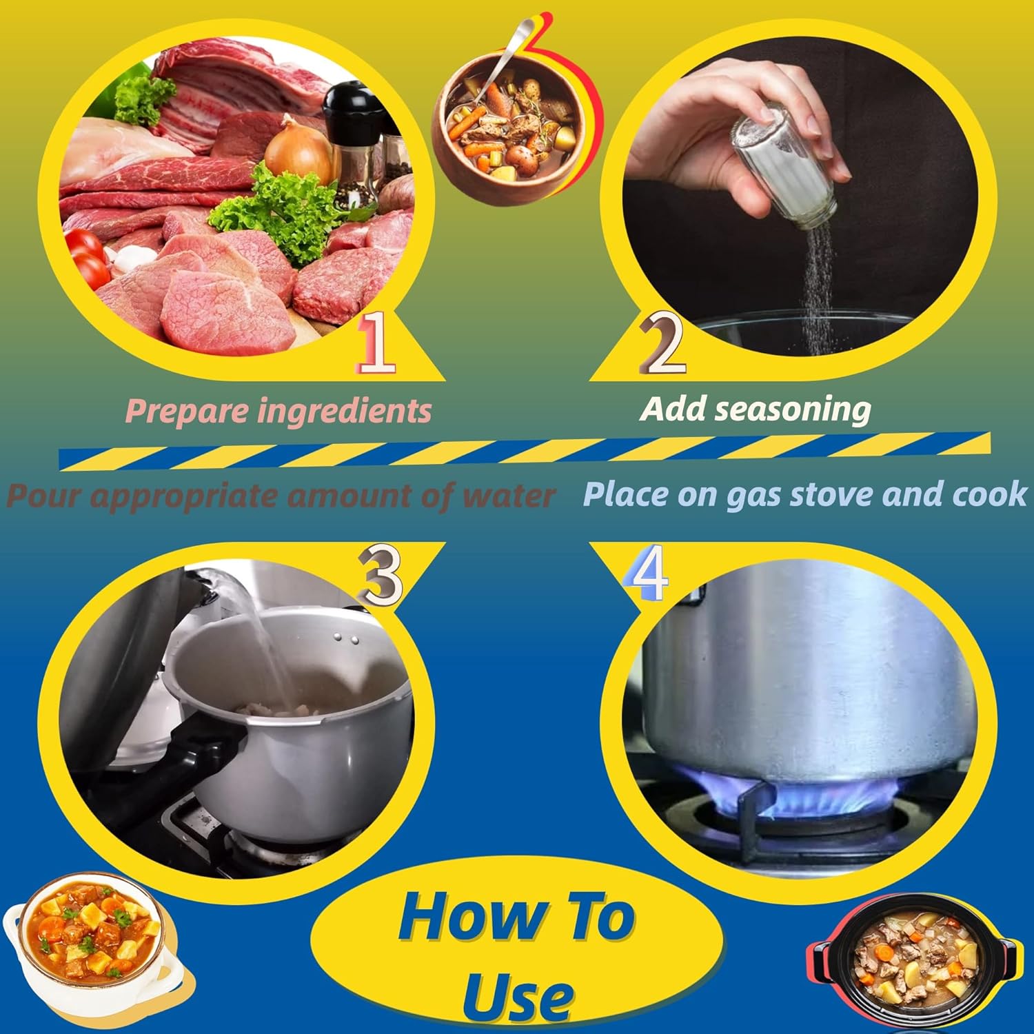 3L Stainless Steel Pressure Cooker O4856