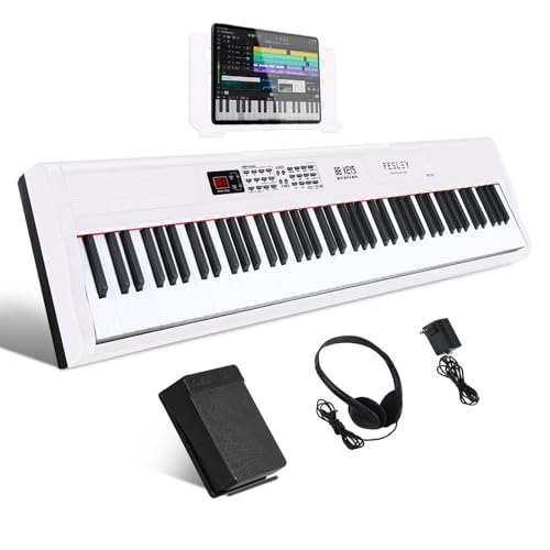 88 Key Full-Size Digital Piano Keyboard, Black G46970