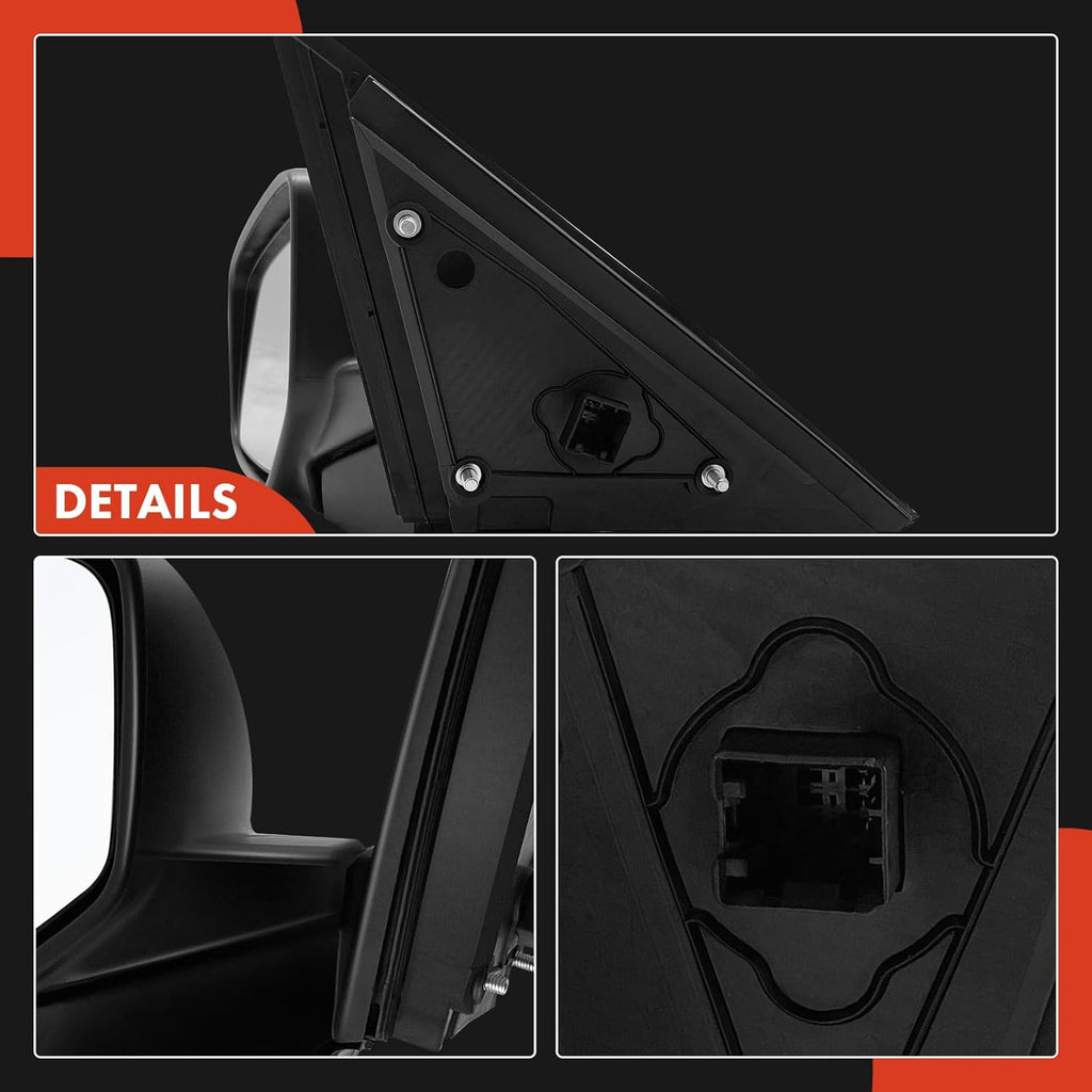 Pair Power Door Mirror Black Non-Heated Manual Folding Outside Rear View Mirror A984826