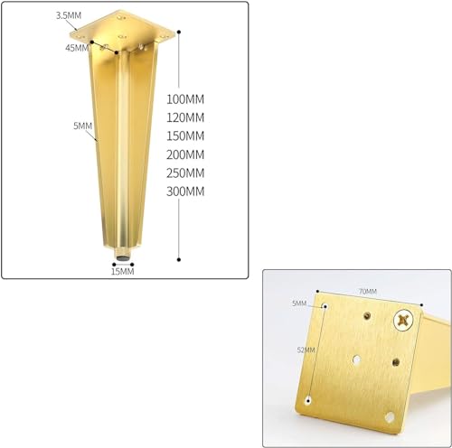 Gold 30cm Aluminium Adjustable Furniture Feet Z4807