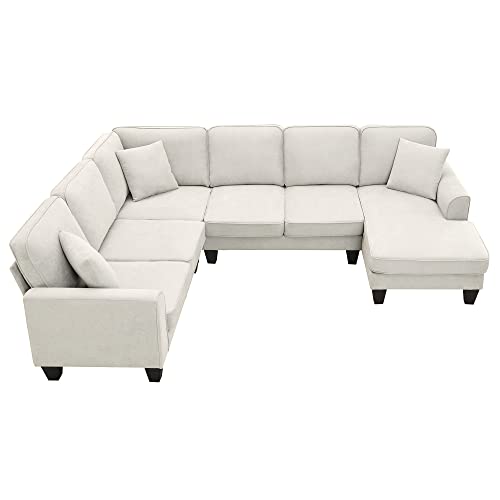 7 Seat Modular Sectional Sofa with 3 Pillows Y387731