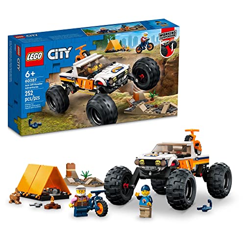 4x4 Off-Roader Building Toy with Monster Truck Style Car and Mountain Bikes K688221