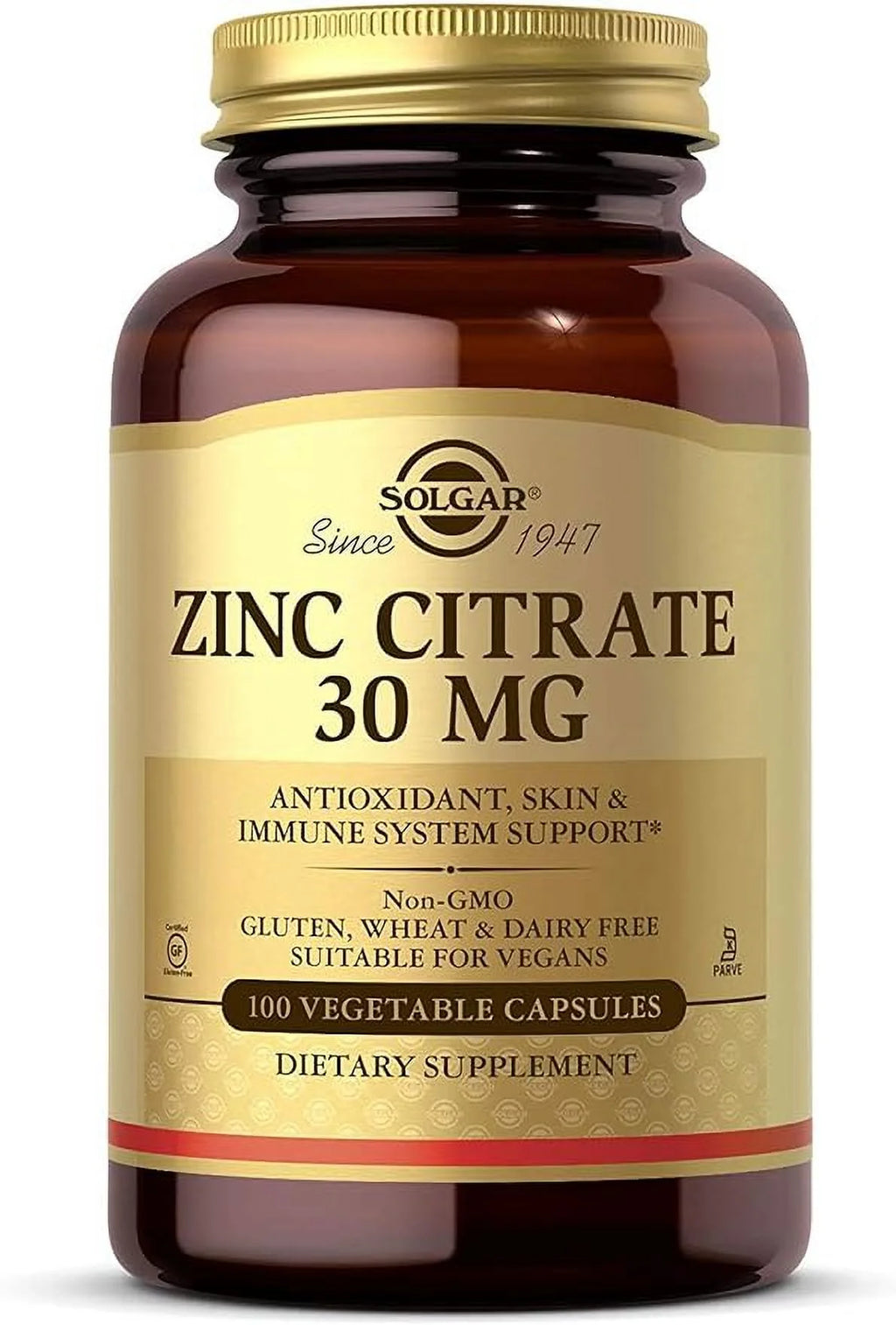 Zinc Citrate 30 mg, 100 Vegetable Capsules B95669