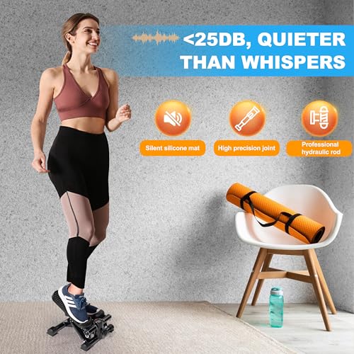 Adjustable Height Hydraulic Stepper with Resistance Bands & Non-Slip Mat V925891